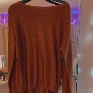 oversized h&m orange sweater
